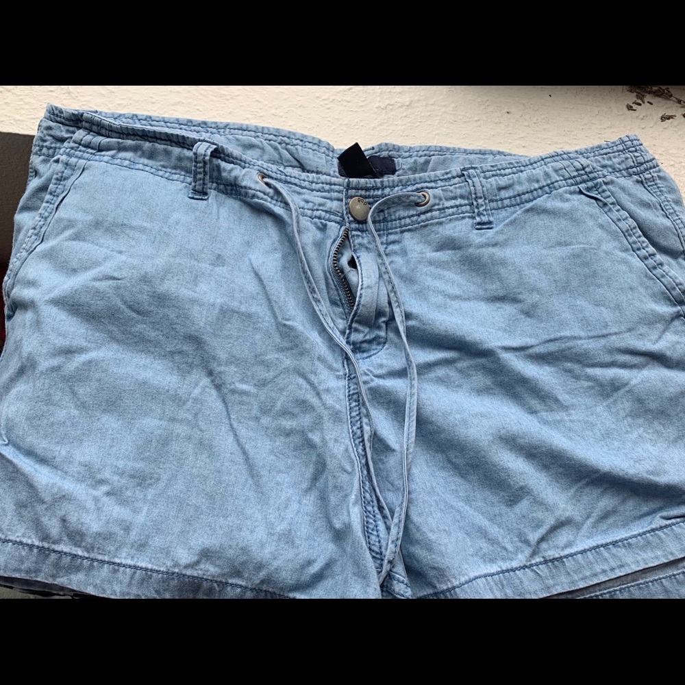 Light Blue Cotton Shorts